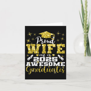 Super Proud Wife Of 2025 Graduate Senior Graduatio Card
