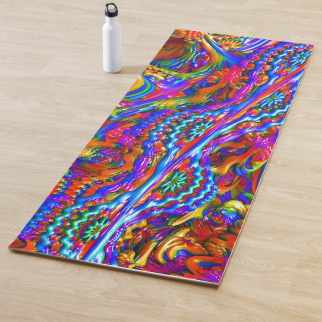 Super Psychedelic Fractal Art Yoga Mat (In Situ)