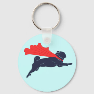 Super Pug Key Chain