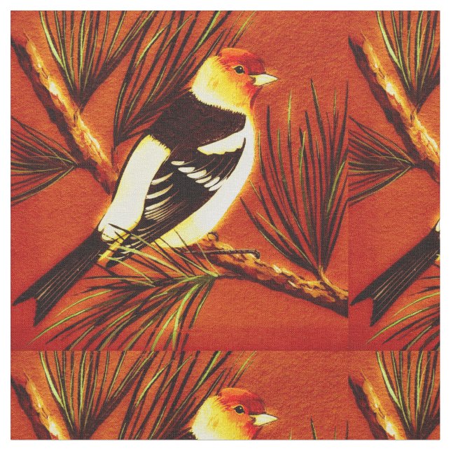 Super Punch Tanager Fabric (Close Up)