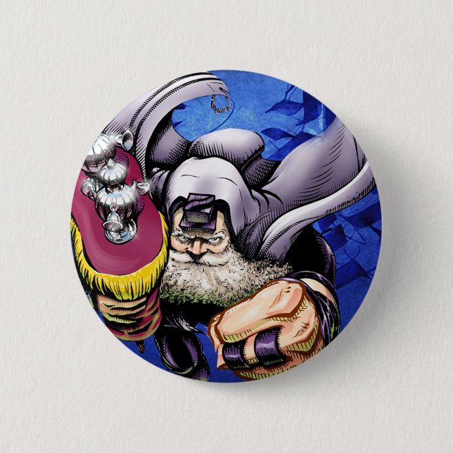 Super Rebbe 6 Cm Round Badge (Front)