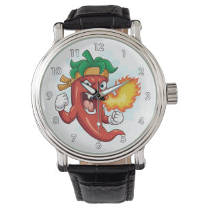 Super Red-Hot Cartoon Chilli Pepper Watch