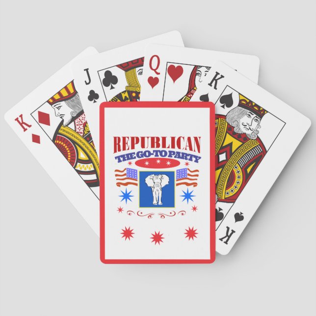 super republican party playing cards (Back)