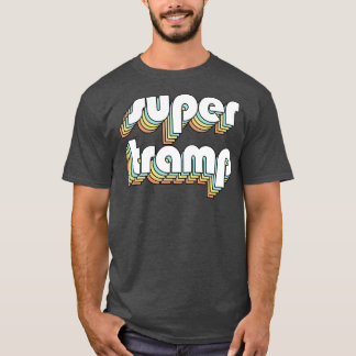 Super Retro Rainbow Typography Faded Style T-Shirt