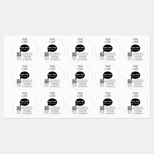 super sale business discount scan QR code details  (Sheet)