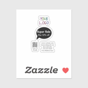 super sale business discount scan QR code details