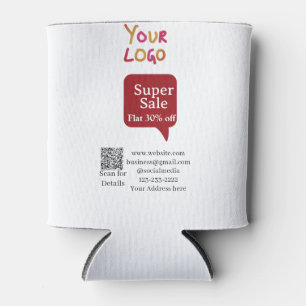 super sale business discount scan QR code details Can Cooler