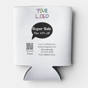 super sale business discount scan QR code details Can Cooler