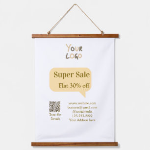 super sale business discount scan QR code details Hanging Tapestry
