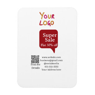 super sale business discount scan QR code details  Magnet