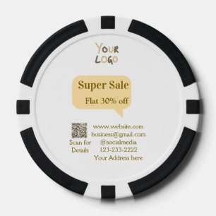 super sale business discount scan QR code details Poker Chips