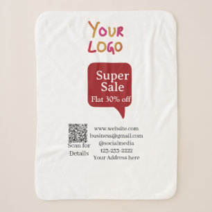 super sale business discount scan QR code details Sherpa Blanket