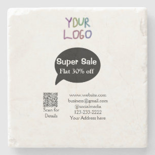 super sale business discount scan QR code details  Stone Coaster