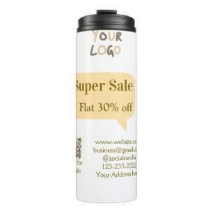 super sale business discount scan QR code details Thermal Tumbler