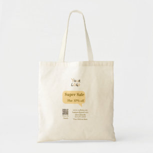 super sale business discount scan QR code details Tote Bag