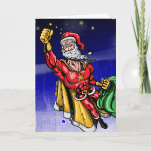 Super Santa Claus Holiday Card