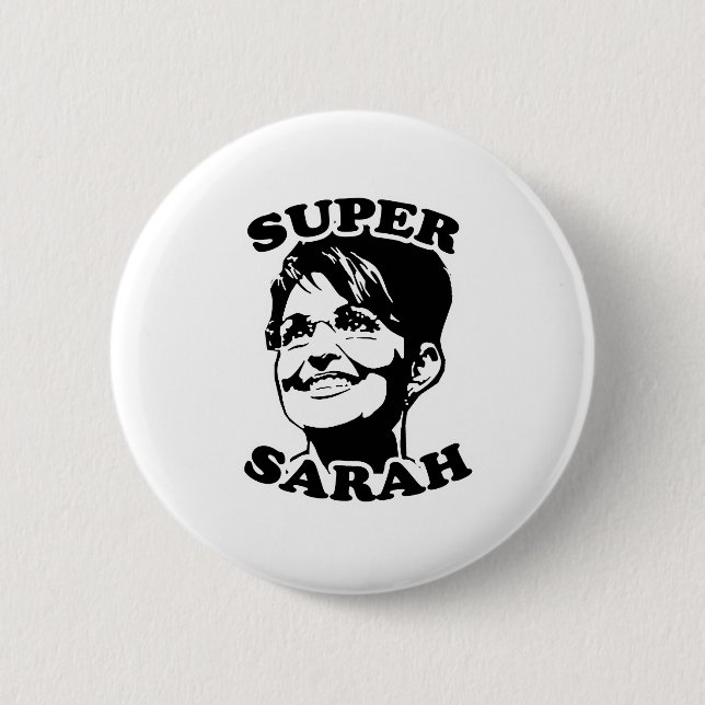 Super Sarah 6 Cm Round Badge (Front)