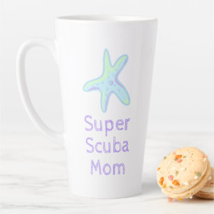 Super Scuba Mum Starfish Latte Mug
