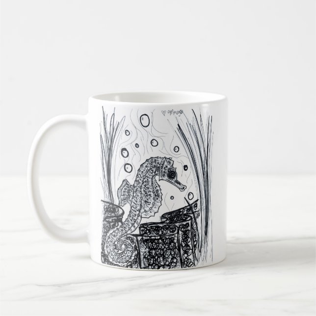 Super Seahorse Coffee Mug (Left)