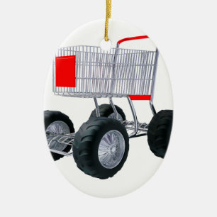 Super shopping cart ceramic tree decoration