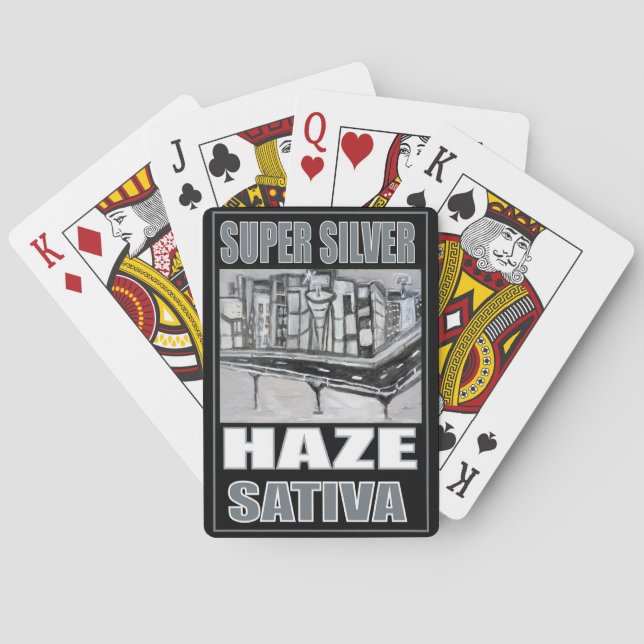 SUPER SILVER HAZE SATIVA PLAYING CARDS (Back)