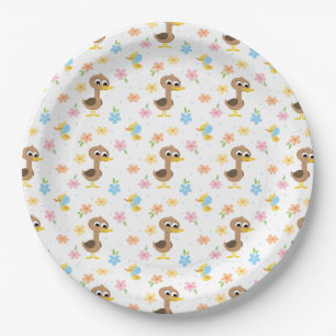 Super Simple   5 Little Ducks Boy Baby Shower Paper Plate