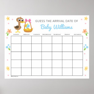 Super Simple   5 Little Ducks Girl Baby Shower Poster