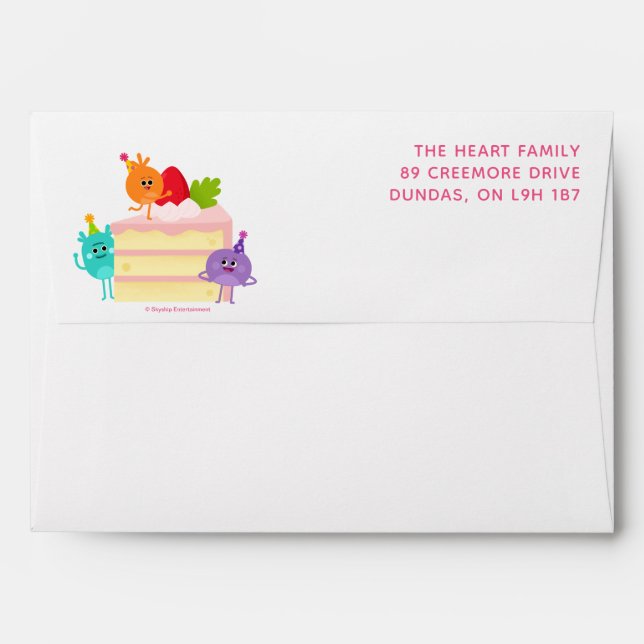 Super Simple | Bumble Nums Birthday Cake Envelope (Back (Top Flap))