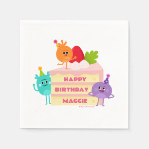 Super Simple Bumble Nums Birthday Cake Napkin