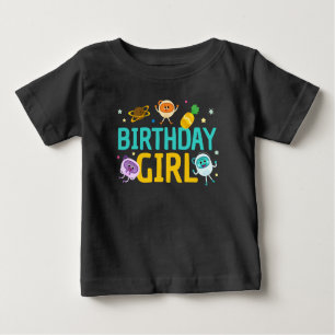 Super Simple   Bumble Nums Space Birthday Girl Baby T-Shirt