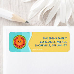 Super Simple Bumble Nums Summer Birthday Return Address Label