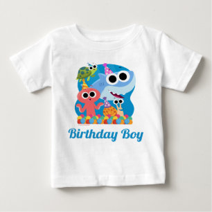 Super Simple   Finny the Shark Confetti Birthday Baby T-Shirt