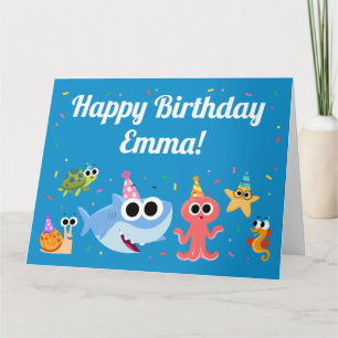 Super Simple   Finny the Shark Confetti Birthday Card