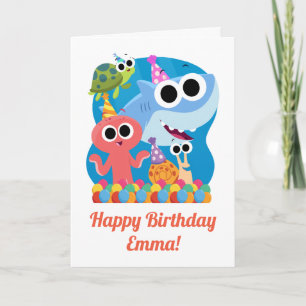 Super Simple   Finny the Shark Confetti Birthday Card