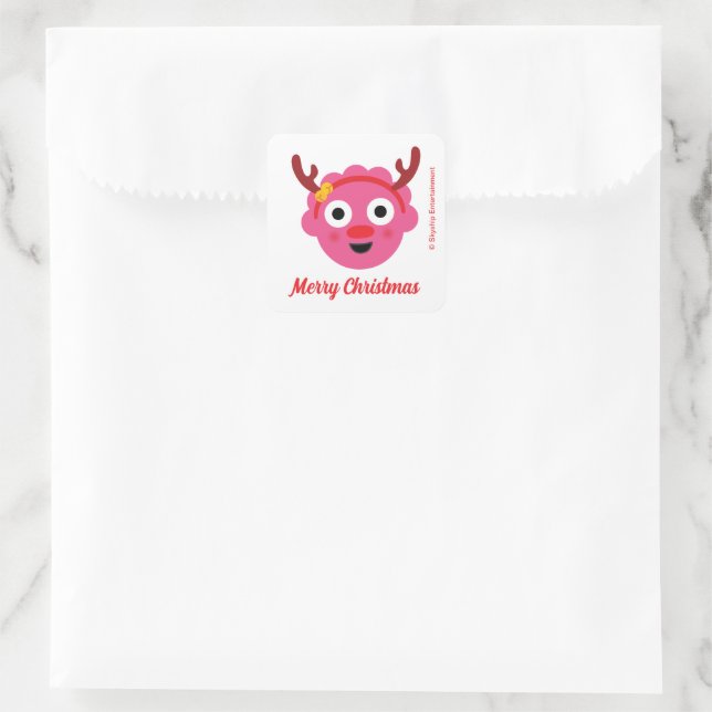 Super Simple | Holiday Blossom Reindeer Square Sticker (Bag)