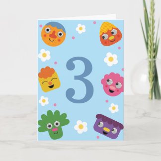 Super Simple | Noodle & Pals Blue Floral Birthday Card