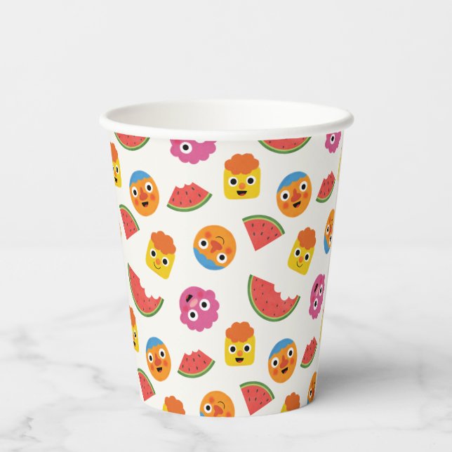 Super Simple | Noodle & Pals Watermelon Party Paper Cups (Back)
