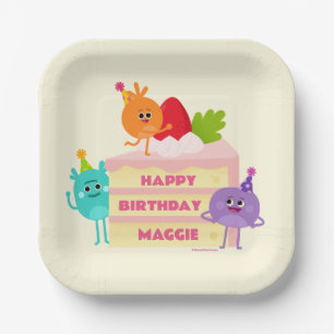 Super Simple   Nums Space Birthday Cake Paper Plate