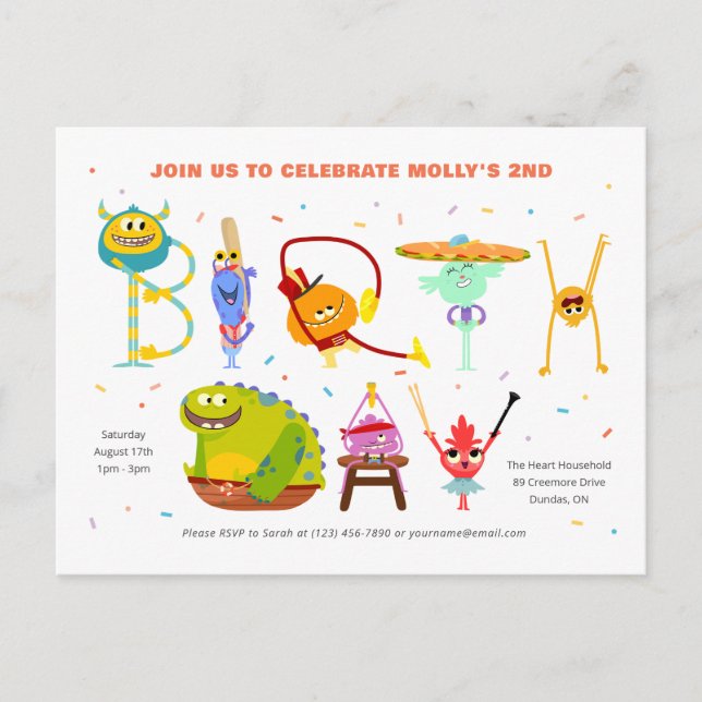 Super Simple | Rhymington Birthday Postcard (Front)