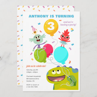 Super Simple | Rhymington Confetti Birthday Invitation