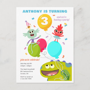 Super Simple   Rhymington Confetti Birthday Postcard