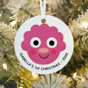 Super Simple Songs Custom Blossom 1st Christmas Metal Tree Decoration