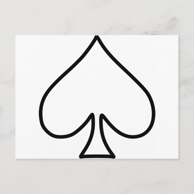 Super Simple Spade Shape Postcard (Front)