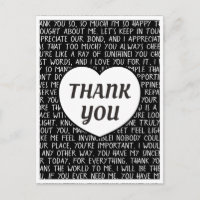 Super Sincere Black and White Thank You