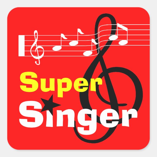 Super Singer School Sticker (Front)