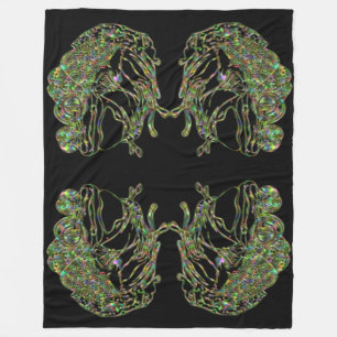 Super Size Neon Frog Fleece Blanket