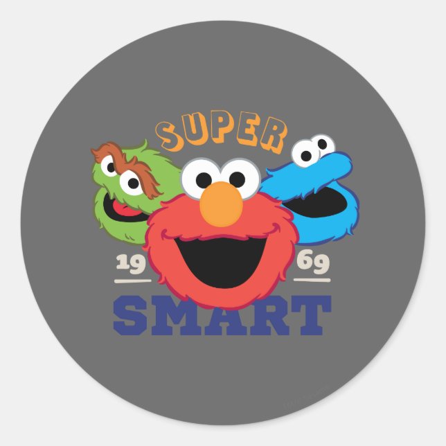 Super Smart Characters Classic Round Sticker (Front)