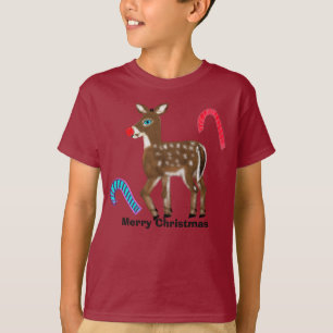 Super Snow the Blue Eyed Reindeer Merry Christmas T-Shirt