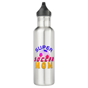 Super Soccer Mum Football Ball Colourful 710 Ml Water Bottle