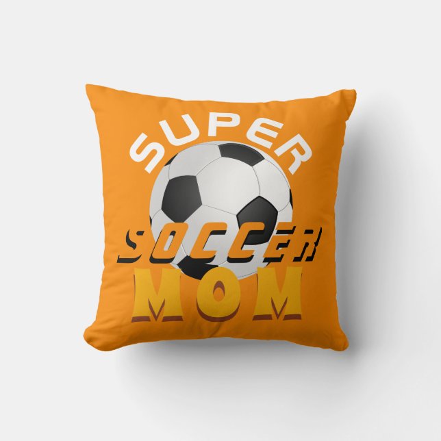 Super Soccer Mum Football Sporty Mother Cushion (Front)